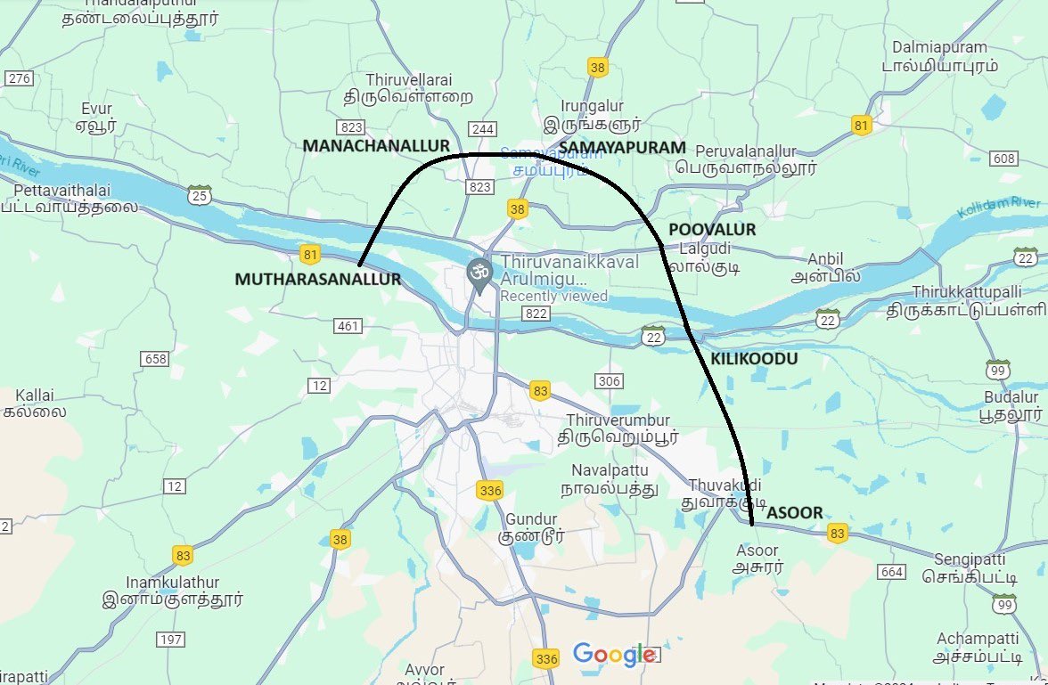 திருச்சியில் 4 உயர்மட்ட பாலங்கள் அமைக்க புதிய அரைவட்ட சாலை